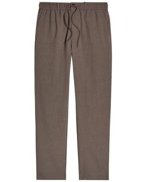 Les Deux Como Drawstring Tapered-Leg Woven Trousers - Brown