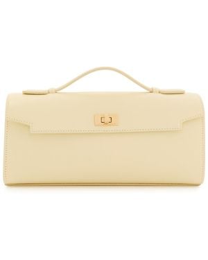 Anya Hindmarch Mortimer Leather Clutch - Natural