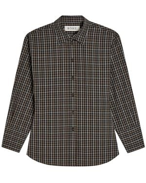 Rohe Checked Cotton Shirt - Gray