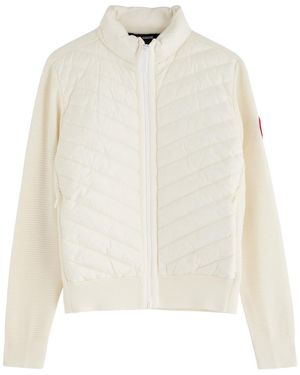 Canada Goose Hybridge Quilted Nylon And Wool Jacket - White