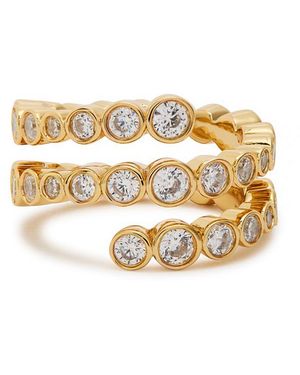 RAGBAG Odette Spiral 18Kt-Plated Ring - White