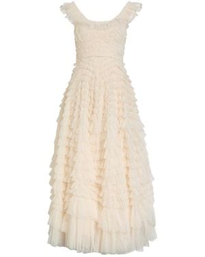 Needle & Thread Hattie Ruffled Tulle Gown - Natural