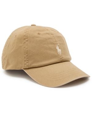 Polo Ralph Lauren Logo-Embroidered Cotton Cap - Natural
