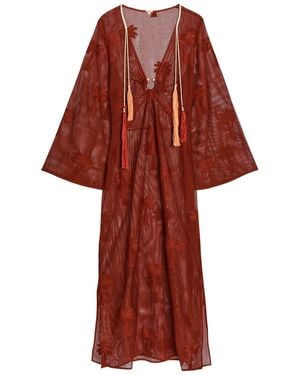 Johanna Ortiz Palm Veil Embroidered Cotton-Blend Maxi Dress