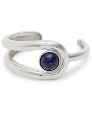 AGMES Becky Sculpted Sterling Cuff - Blue