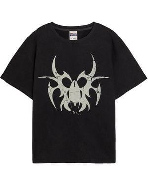 Chew Forever Roach Printed Cotton T-Shirt - Black