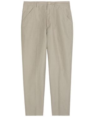 Brunello Cucinelli Cotton And Linen-Blend Trousers - Natural