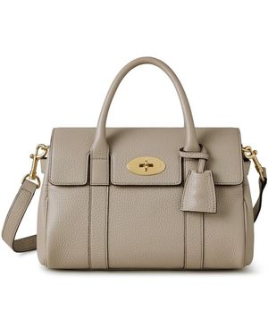 Mulberry Bayswater Grained Leather Cross-Body Bag - Grey