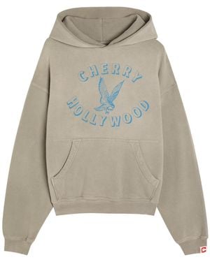 CHERRY LA Motors Hooded Cotton Sweatshirt - Natural