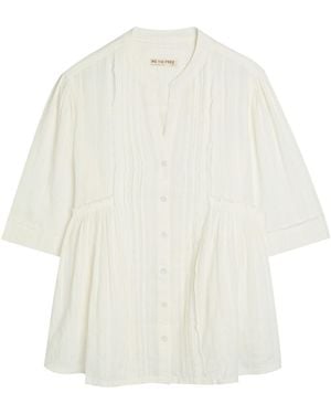 Free People Willow Textured Cotton Blouse - White