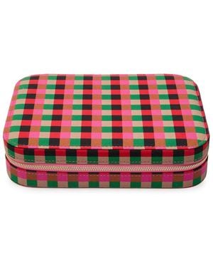 Daisy London Shrimps Large Checked Jewellery Box - Red