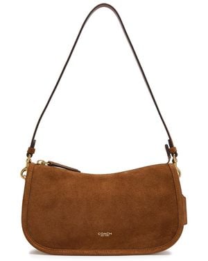 COACH Waverly Suede Cross-Body Bag - Brown