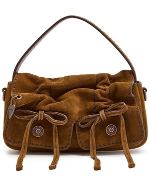 Acne Studios Multipocket Micro Suede Cross-Body Bag - Brown