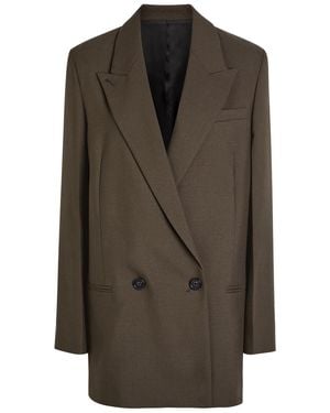 TOTEME Shield Double-Breasted Wool-Blend Blazer - Brown