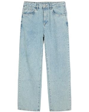 MKI Miyuki-Zoku Twisted Weave Textured Wide-Leg Jeans - Blue