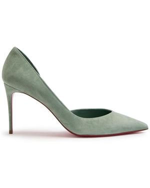 Christian Louboutin Iriza 85 Suede Court Shoes - Green