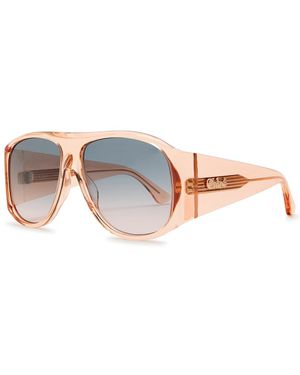 Chloé Oversized Aviator-Style Sunglasses - Multicolour