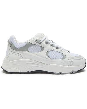 Cleens Pulse Runner Panelled Mesh Trainers - White