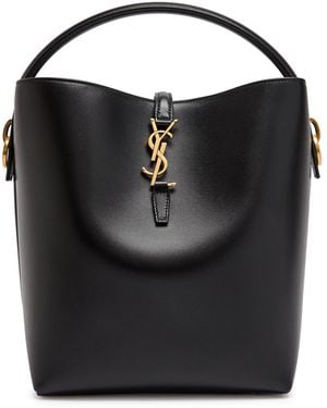 Saint Laurent Le 37 Small Leather Bucket Bag - Black