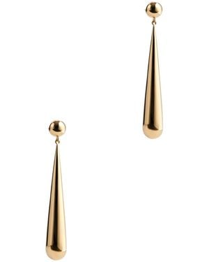 LIE STUDIO The Louise 18Kt-Plated Drop Earrings - White