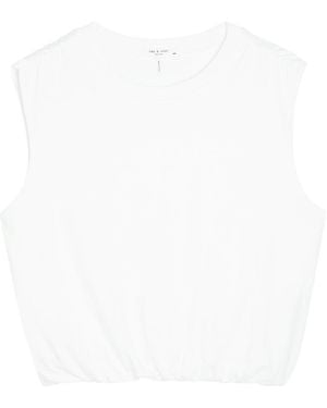 Rag & Bone Mica Bubble Cotton Top - White