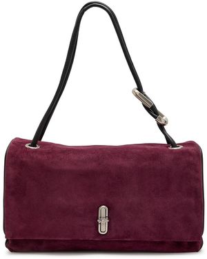 Marc Jacobs The Large Dual Suede Shoulder Bag - Purple