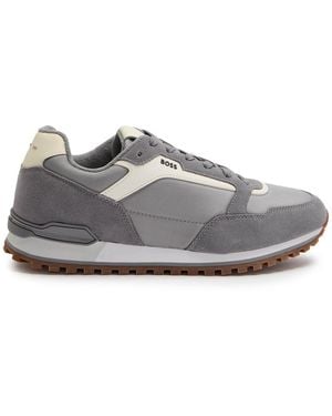BOSS Parkour L Runner Panelled Mesh Trainers - Grey
