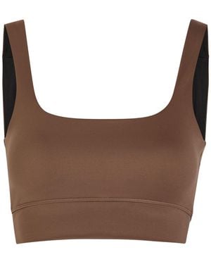 Varley Assure Cori Stretch-Jersey Bra Top - Brown