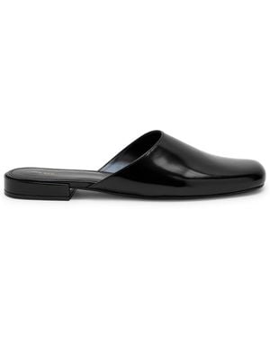 The Row Penelope Leather Mules - Black