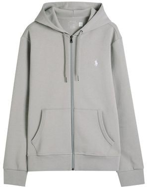 Polo Ralph Lauren Hooded Cotton-Blend Sweatshirt - Gray