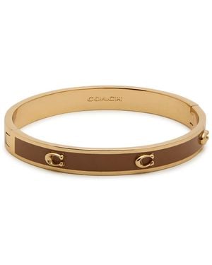 COACH Pegged Logo Enamelled Bracelet - Brown