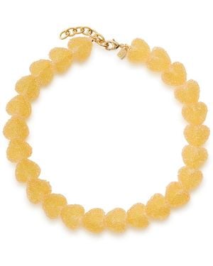 Crystal Haze Jewelry Jelly Heart 18Kt-Plated Necklace - Metallic