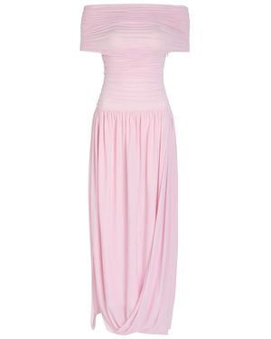 Ronny Kobo Irulan Ruched Stretch-Jersey Maxi Dress - Pink