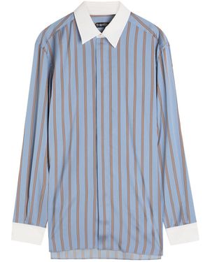 Tom Ford Striped Silk Shirt - Blue