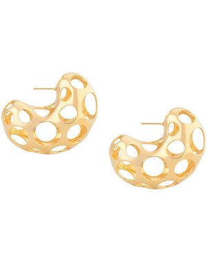 Maria Frering Pontos-Plated Hoop Earrings - Metallic