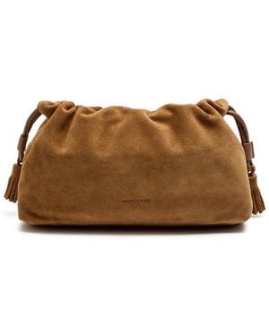 Veronica Beard Small Suede Shoulder Bag - Brown