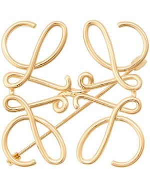 Loewe Anagram Brooch - White