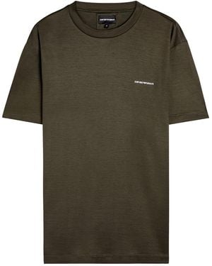 Emporio Armani Logo Jersey T-Shirt - Green
