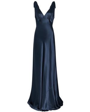 Reformation Pernille Silk Gown - Blue