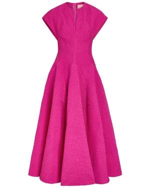 ROKSANDA Rova Cloqué Midi Dress - Pink