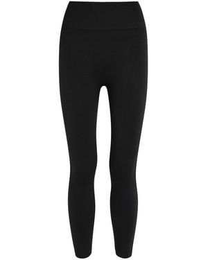 Spanx Ribbed Sculpting Knit Cropped Leggings - Black