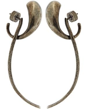 KHAITE Cyclone Antique Palladium-Plated Drop Earrings - Metallic