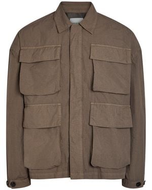 MKI Miyuki-Zoku Crinkled Nylon Overshirt - Brown