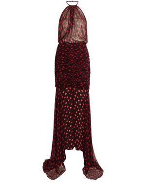Ronny Kobo Lovisa Polka-Dot Chiffon Midi Dress - Purple