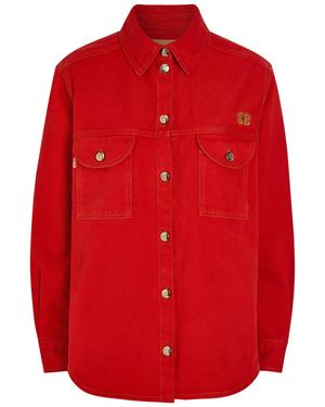 Blazé Milano Berber Denim Overshirt - Red