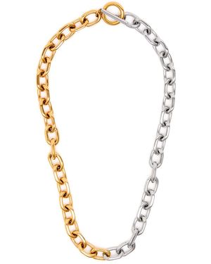 Anisa Sojka Juliet 18Kt-Plated T-Bar Chain Necklace - White