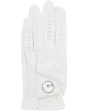 Malbon Buckets Perforated Leather Player's Glove - White