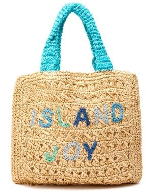 De Siena Island Joy Raffia Tote - Metallic
