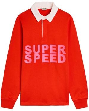 JW Anderson Super Speed Cotton Polo Shirt - Red