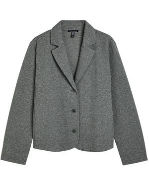 Eileen Fisher Notch Textured Cotton-Blend Jacket - Grey